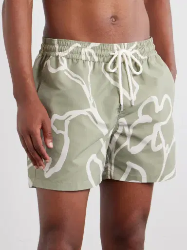 Frescobol Carioca Straight-Leg Printed Recycled Swim Shorts - Men | Thumbnail 2 Frescobol Carioca Straight-Leg Printed Recycled Swim Shorts - Men | Thumbnail 2