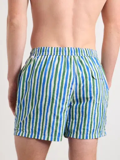 Drake's Straight-Leg Mid-Length Striped Swim Shorts - Men | Thumbnail 3 Drake's Straight-Leg Mid-Length Striped Swim Shorts - Men | Thumbnail 3