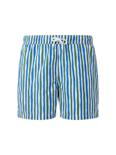 Drake's Straight-Leg Mid-Length Striped Swim Shorts - Men | Thumbnail 1 Drake's Straight-Leg Mid-Length Striped Swim Shorts - Men | Thumbnail 1