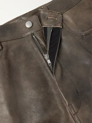 Rick Owens Geth Wide-Leg Leather Trousers - Men | Thumbnail 6 Rick Owens Geth Wide-Leg Leather Trousers - Men | Thumbnail 6