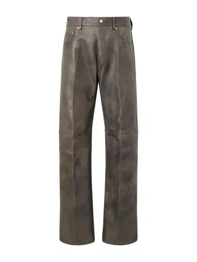 Rick Owens Geth Wide-Leg Leather Trousers - Men | Thumbnail 1 Rick Owens Geth Wide-Leg Leather Trousers - Men | Thumbnail 1