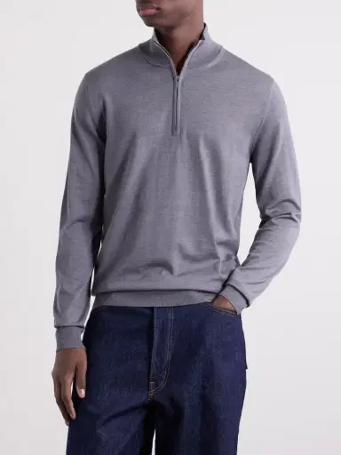 Slowear Zanone Flexwool Half-Zip Sweater - Men | Thumbnail 3 Slowear Zanone Flexwool Half-Zip Sweater - Men | Thumbnail 3