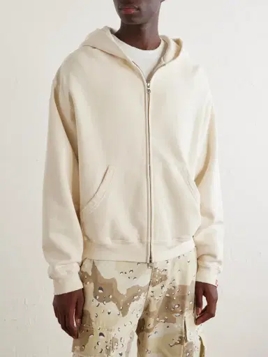 Cherry Los Angeles Distressed Cotton-Fleece Zip-Up Hoodies - Men | Thumbnail 3 Cherry Los Angeles Distressed Cotton-Fleece Zip-Up Hoodies - Men | Thumbnail 3