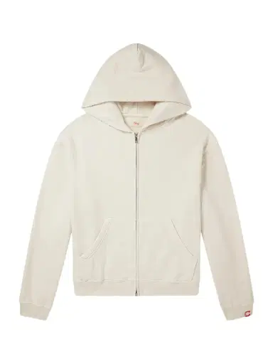 Cherry Los Angeles Distressed Cotton-Fleece Zip-Up Hoodies - Men | Thumbnail 1 Cherry Los Angeles Distressed Cotton-Fleece Zip-Up Hoodies - Men | Thumbnail 1
