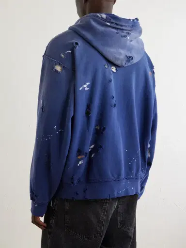 Satoshi Nakamoto Luke Logo-Printed Cotton-Fleece Zip-Up Hoodie - Men | Thumbnail 4 Satoshi Nakamoto Luke Logo-Printed Cotton-Fleece Zip-Up Hoodie - Men | Thumbnail 4