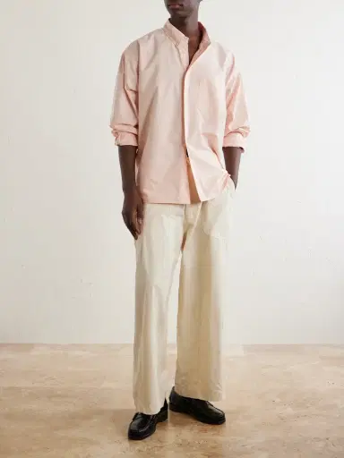 Cherry Los Angeles Wide-Leg Cotton Twill Trousers - Men | Thumbnail 2 Cherry Los Angeles Wide-Leg Cotton Twill Trousers - Men | Thumbnail 2
