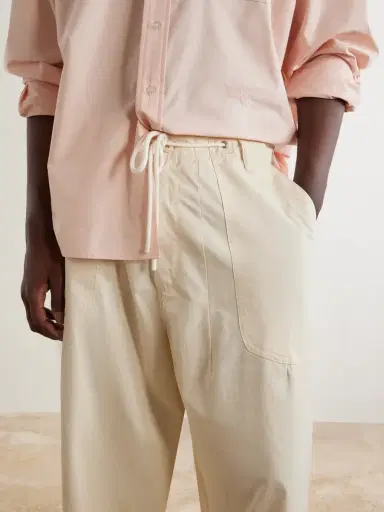 Cherry Los Angeles Wide-Leg Cotton Twill Trousers - Men | Thumbnail 5 Cherry Los Angeles Wide-Leg Cotton Twill Trousers - Men | Thumbnail 5