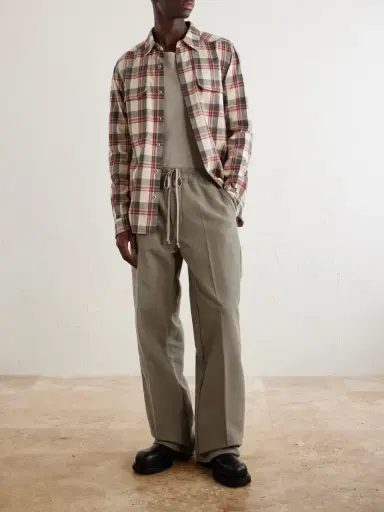 Rick Owens Dietrich Straight-Leg Cotton-Twill Drawstring Trousers - Men | Thumbnail 2 Rick Owens Dietrich Straight-Leg Cotton-Twill Drawstring Trousers - Men | Thumbnail 2