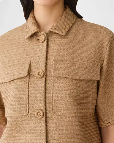 Lafayette 148 New York Raffia-Effect Boxy Cropped Jacket | Thumbnail 5 Lafayette 148 New York Raffia-Effect Boxy Cropped Jacket | Thumbnail 5