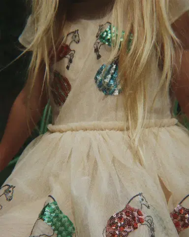 Konges Slojd Girl's Odette Sequined Tulle Dress, Size 18M-10 | Thumbnail 8 Konges Slojd Girl's Odette Sequined Tulle Dress, Size 18M-10 | Thumbnail 8