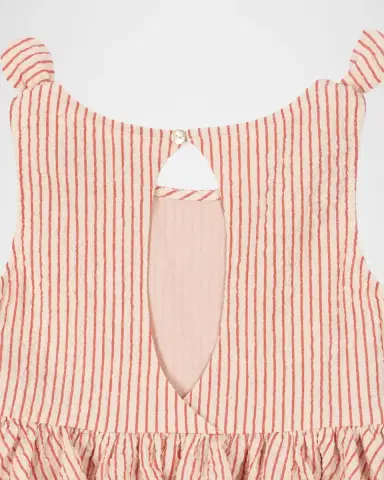 Konges Slojd Girl's Ellie Tiered Seersucker Dress, Size 18M-10 | Thumbnail 3 Konges Slojd Girl's Ellie Tiered Seersucker Dress, Size 18M-10 | Thumbnail 3