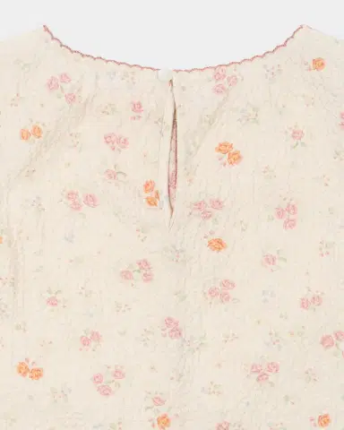 Konges Slojd Girl's Elin Sleeveless Floral Picot-Trim Dress, Size 18M-10 | Thumbnail 3 Konges Slojd Girl's Elin Sleeveless Floral Picot-Trim Dress, Size 18M-10 | Thumbnail 3
