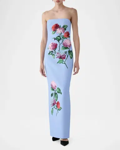 Carolina Herrera Strapless Floral-Print Column Gown | Thumbnail 2 Carolina Herrera Strapless Floral-Print Column Gown | Thumbnail 2