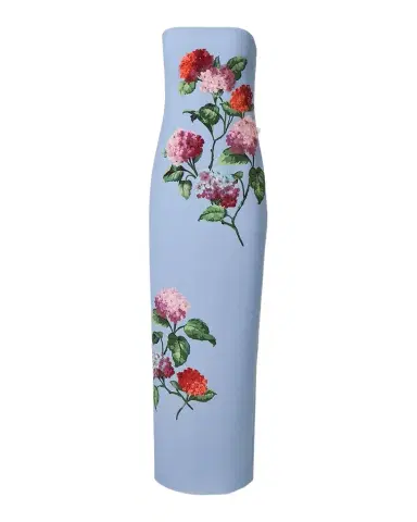 Carolina Herrera Strapless Floral-Print Column Gown | Thumbnail 1 Carolina Herrera Strapless Floral-Print Column Gown | Thumbnail 1