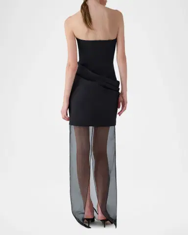 Carolina Herrera Rose Silk Sheer Hem Gown | Thumbnail 3 Carolina Herrera Rose Silk Sheer Hem Gown | Thumbnail 3