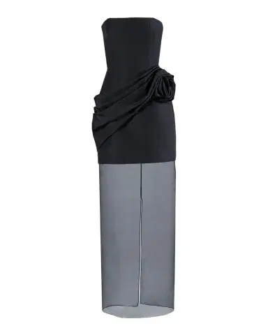 Carolina Herrera Rose Silk Sheer Hem Gown | Thumbnail 1 Carolina Herrera Rose Silk Sheer Hem Gown | Thumbnail 1