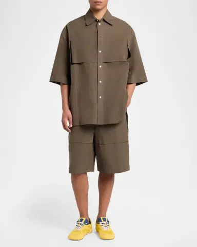 Bottega Veneta Men's Cotton Toile Utility Shorts | Thumbnail 2 Bottega Veneta Men's Cotton Toile Utility Shorts | Thumbnail 2