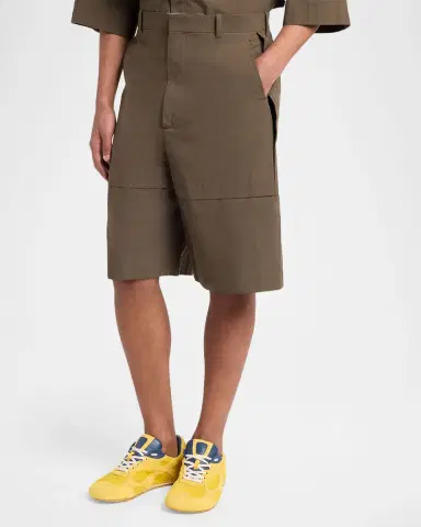 Bottega Veneta Men's Cotton Toile Utility Shorts | Thumbnail 4 Bottega Veneta Men's Cotton Toile Utility Shorts | Thumbnail 4