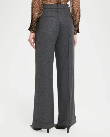 Brunello Cucinelli Cashmere-Wool Wide-Legs Trousers | Thumbnail 3 Brunello Cucinelli Cashmere-Wool Wide-Legs Trousers | Thumbnail 3