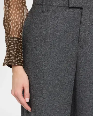 Brunello Cucinelli Cashmere-Wool Wide-Legs Trousers | Thumbnail 5 Brunello Cucinelli Cashmere-Wool Wide-Legs Trousers | Thumbnail 5