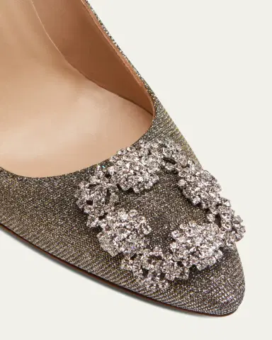 Manolo Blahnik Hangisi 105mm Metallic Buckle Pumps | Thumbnail 5 Manolo Blahnik Hangisi 105mm Metallic Buckle Pumps | Thumbnail 5