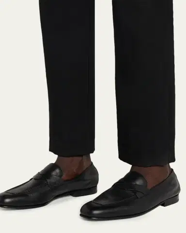 Tom Ford Men's Gigi Leather Twisted-Band Penny Loafers | Thumbnail 2 Tom Ford Men's Gigi Leather Twisted-Band Penny Loafers | Thumbnail 2