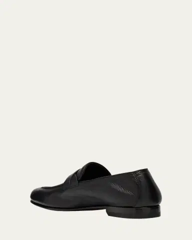Tom Ford Men's Gigi Leather Twisted-Band Penny Loafers | Thumbnail 4 Tom Ford Men's Gigi Leather Twisted-Band Penny Loafers | Thumbnail 4