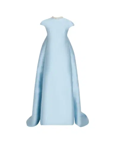 Atelier Prabal Gurung Naomi Crystal Button-Back Gown with Train | Thumbnail 1 Atelier Prabal Gurung Naomi Crystal Button-Back Gown with Train | Thumbnail 1