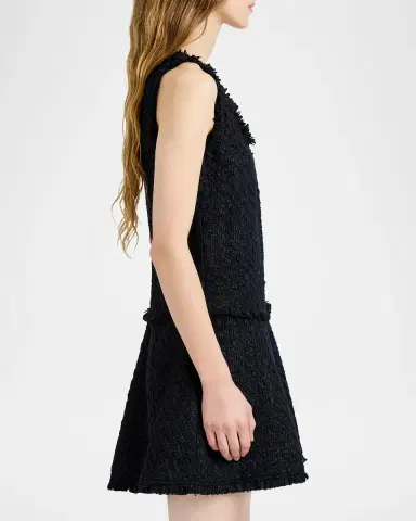 Proenza Schouler White Label Kaida Bouclé Mini Dress | Thumbnail 4 Proenza Schouler White Label Kaida Bouclé Mini Dress | Thumbnail 4