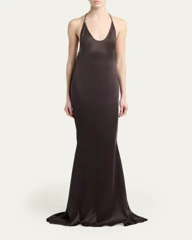 Tom Ford Draped Backless Satin Gown | Thumbnail 2 Tom Ford Draped Backless Satin Gown | Thumbnail 2