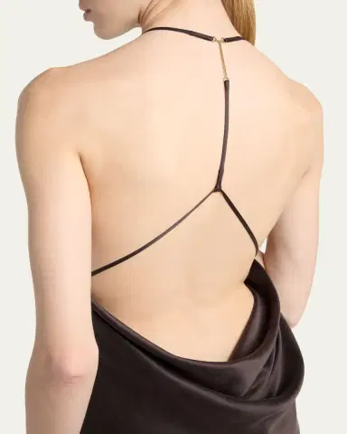 Tom Ford Draped Backless Satin Gown | Thumbnail 5 Tom Ford Draped Backless Satin Gown | Thumbnail 5