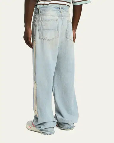 Amiri Men's Light-Wash Denim Carpenter Jeans with Bone Appliques | Thumbnail 3 Amiri Men's Light-Wash Denim Carpenter Jeans with Bone Appliques | Thumbnail 3