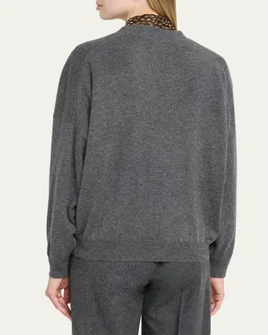 Brunello Cucinelli Cashmere Relaxed Cardigan Sweater | Thumbnail 3 Brunello Cucinelli Cashmere Relaxed Cardigan Sweater | Thumbnail 3