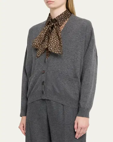 Brunello Cucinelli Cashmere Relaxed Cardigan Sweater | Thumbnail 4 Brunello Cucinelli Cashmere Relaxed Cardigan Sweater | Thumbnail 4
