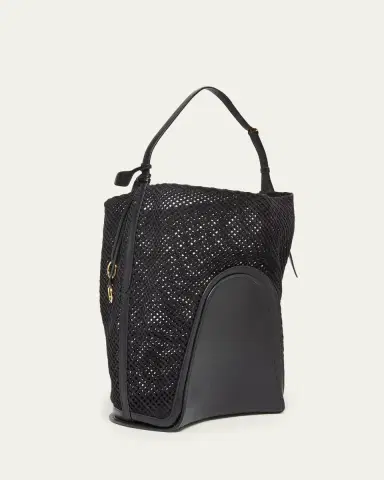 Alaïa Le Hip Large Suede Mesh Bucket Bag | Thumbnail 3 Alaïa Le Hip Large Suede Mesh Bucket Bag | Thumbnail 3