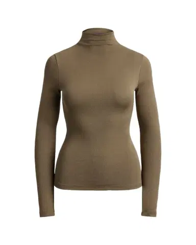 Ralph Lauren Collection Catia Rib-Knit Stretch Silk Mockneck Top | Thumbnail 1 Ralph Lauren Collection Catia Rib-Knit Stretch Silk Mockneck Top | Thumbnail 1