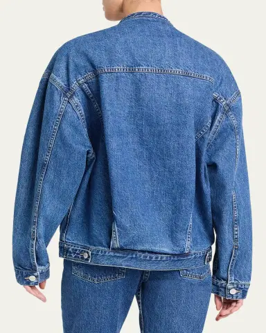 TWP Dawson Collarless Denim Jacket | Thumbnail 2 TWP Dawson Collarless Denim Jacket | Thumbnail 2