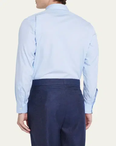 Charvet Men's Point Collar Cotton Dress Shirt | Thumbnail 3 Charvet Men's Point Collar Cotton Dress Shirt | Thumbnail 3