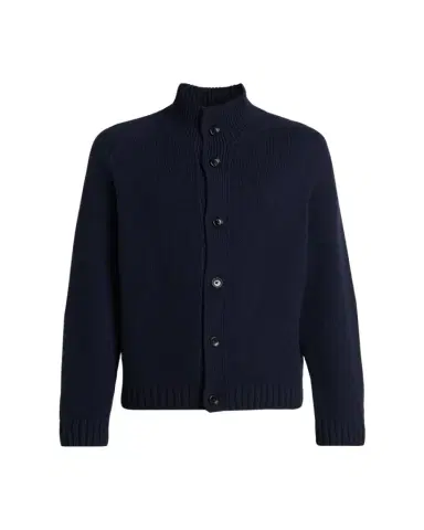 TOM FORD Men's Coarsehair Cashmere Rib-Knit Cardigan | Thumbnail 1 TOM FORD Men's Coarsehair Cashmere Rib-Knit Cardigan | Thumbnail 1