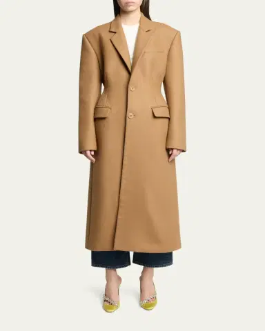 Balenciaga Single-Breasted Wool Long Tailored Coat | Thumbnail 2 Balenciaga Single-Breasted Wool Long Tailored Coat | Thumbnail 2
