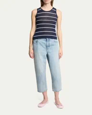 Balenciaga Striped Cotton Knit Tank Top | Thumbnail 2 Balenciaga Striped Cotton Knit Tank Top | Thumbnail 2