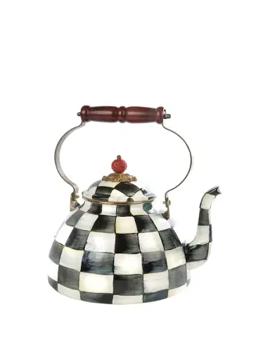 MacKenzie-Childs Courtly Check Three-Quart Tea Kettle | Thumbnail 1 MacKenzie-Childs Courtly Check Three-Quart Tea Kettle | Thumbnail 1