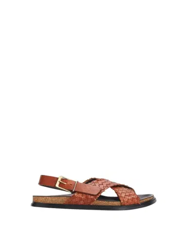 The Row Woven Leather Buckle Sandals | Thumbnail 1 The Row Woven Leather Buckle Sandals | Thumbnail 1