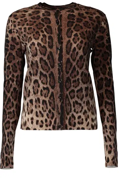 Dolce & Gabbana Knit Cardigan - Leo Print | Thumbnail 1 Dolce & Gabbana Knit Cardigan - Leo Print | Thumbnail 1