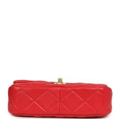 Chanel Chanel Small Flap Bag Red Lambskin Red Enamel Antique Gold Hardware | Thumbnail 6 Chanel Chanel Small Flap Bag Red Lambskin Red Enamel Antique Gold Hardware | Thumbnail 6