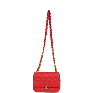 Chanel Chanel Small Flap Bag Red Lambskin Red Enamel Antique Gold Hardware | Thumbnail 7 Chanel Chanel Small Flap Bag Red Lambskin Red Enamel Antique Gold Hardware | Thumbnail 7