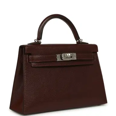 HERMÈS Hermes "Clou De Coeur" Kelly Sellier 20 Terre Chevre Chamkila Palladium Hardware | Thumbnail 3 HERMÈS Hermes "Clou De Coeur" Kelly Sellier 20 Terre Chevre Chamkila Palladium Hardware | Thumbnail 3