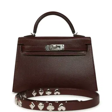 HERMÈS Hermes "Clou De Coeur" Kelly Sellier 20 Terre Chevre Chamkila Palladium Hardware | Thumbnail 1 HERMÈS Hermes "Clou De Coeur" Kelly Sellier 20 Terre Chevre Chamkila Palladium Hardware | Thumbnail 1