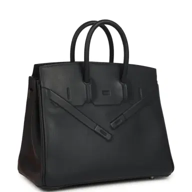 HERMÈS Hermes Birkin Shadow 25 Caban Swift Palladium Hardware | Thumbnail 2 HERMÈS Hermes Birkin Shadow 25 Caban Swift Palladium Hardware | Thumbnail 2
