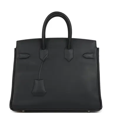HERMÈS Hermes Birkin Shadow 25 Caban Swift Palladium Hardware | Thumbnail 4 HERMÈS Hermes Birkin Shadow 25 Caban Swift Palladium Hardware | Thumbnail 4